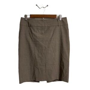 Express Design Studios Womens Brown Back Slit Career Pencil Skirt Size 6